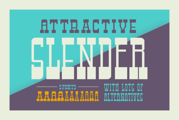 Attractive Slender: The Display Font for Retro Campaigns