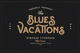 Blues Vacations: A Vintage Display Font for Branding