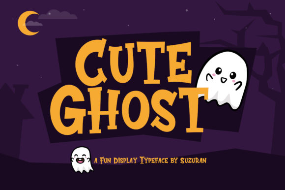 Cute Ghost: A Whimsical Display Font for Halloween Projects