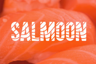 Salmoon: A Cute Display Font for Fresh Branding