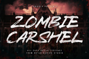 Zombie Carshel: A Dry Brush Display Font for Editorial Impact